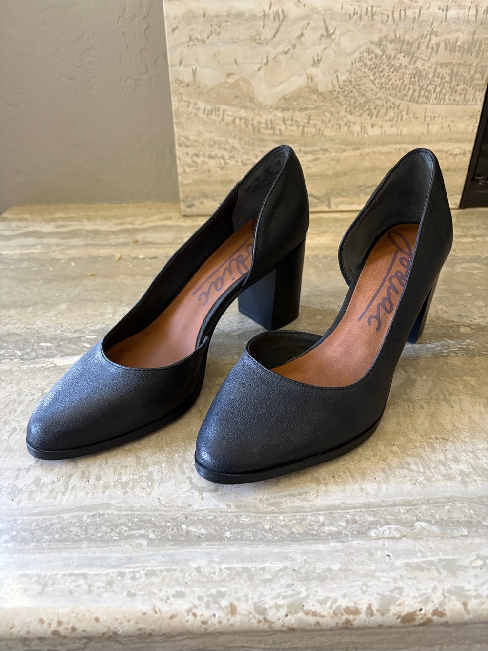Zodiac - black high heel block pumps